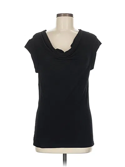 Pre-owned Daniel Rainn Short Sleeve Top Black Cowl Neck Tops