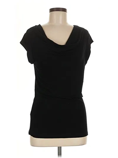Pre-owned Daniel Rainn Short Sleeve Top Black Cowl Neck Tops