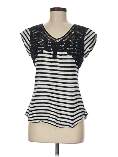 Pre-owned Daniel Rainn Short Sleeve Top Gray V-neck Tops