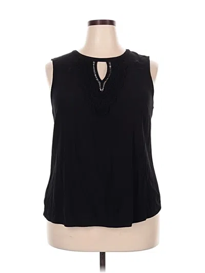 Pre-owned Daniel Rainn Sleeveless Blouse In Black