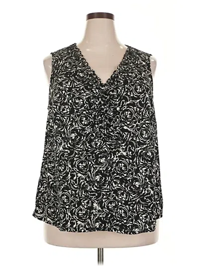 Pre-owned Daniel Rainn Sleeveless Blouse In Black
