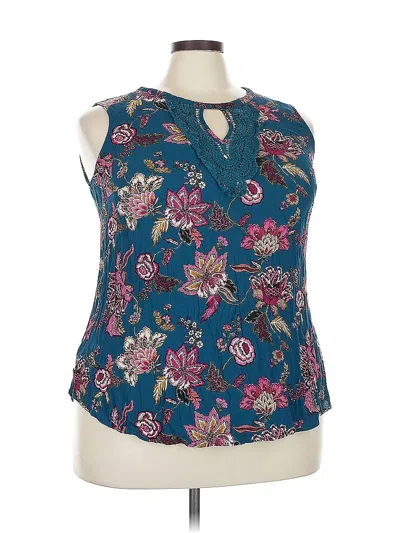 Pre-owned Daniel Rainn Sleeveless Blouse In Blue