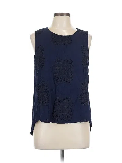 Pre-owned Daniel Rainn Sleeveless Blouse In Blue
