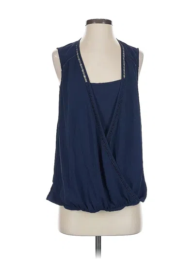Pre-owned Daniel Rainn Sleeveless Blouse In Blue