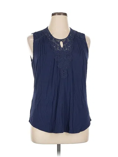 Pre-owned Daniel Rainn Sleeveless Blouse In Blue