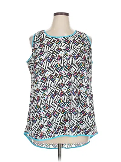 Pre-owned Daniel Rainn Sleeveless Blouse In Blue