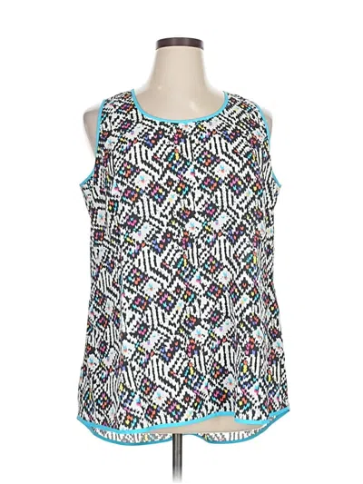 Pre-owned Daniel Rainn Sleeveless Blouse In Blue