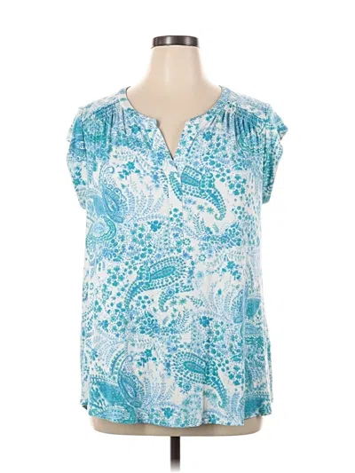 Pre-owned Daniel Rainn Sleeveless Blouse In Blue
