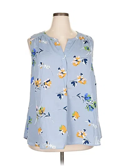 Pre-owned Daniel Rainn Sleeveless Blouse In Blue