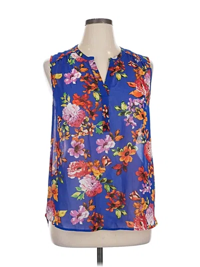 Pre-owned Daniel Rainn Sleeveless Blouse In Blue