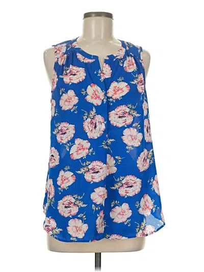 Pre-owned Daniel Rainn Sleeveless Blouse In Blue