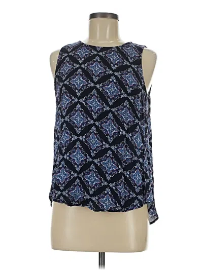 Pre-owned Daniel Rainn Sleeveless Blouse In Blue
