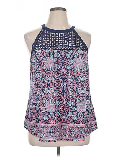 Pre-owned Daniel Rainn Sleeveless Blouse In Blue