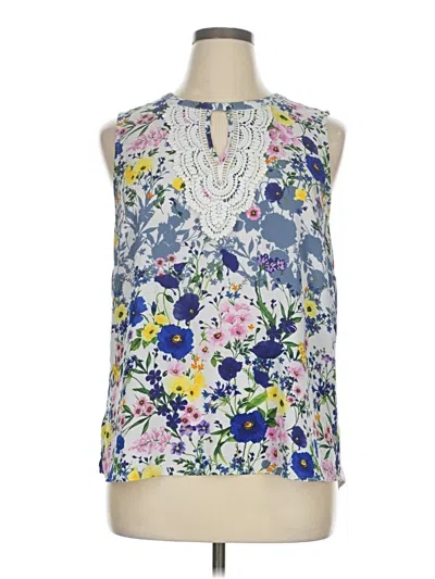 Pre-owned Daniel Rainn Sleeveless Blouse In Blue