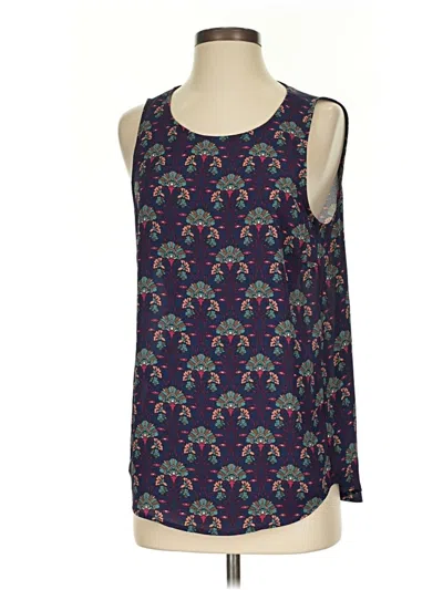 Pre-owned Daniel Rainn Sleeveless Blouse In Blue