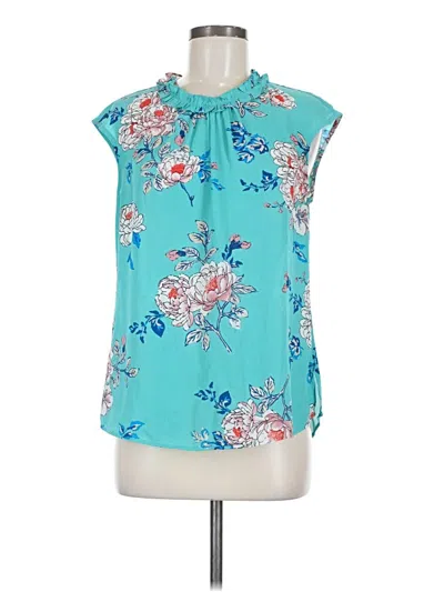 Pre-owned Daniel Rainn Sleeveless Blouse In Blue