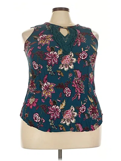 Pre-owned Daniel Rainn Sleeveless Blouse In Blue