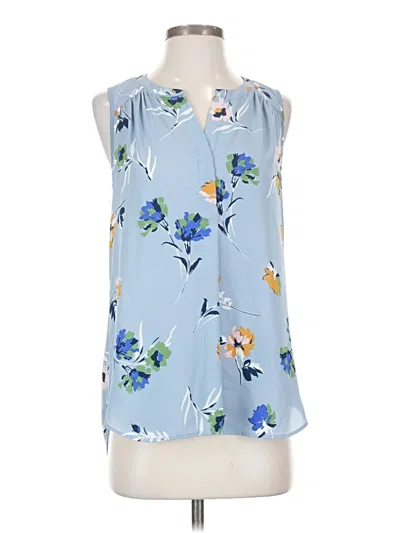 Pre-owned Daniel Rainn Sleeveless Blouse In Blue