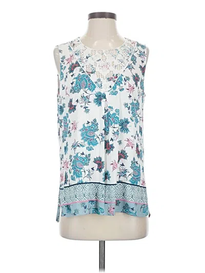 Pre-owned Daniel Rainn Sleeveless Blouse In Blue