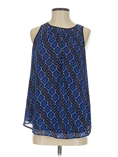 Pre-owned Daniel Rainn Sleeveless Blouse In Blue