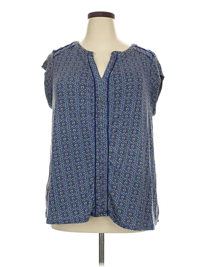 Pre-owned Daniel Rainn Sleeveless Blouse In Blue