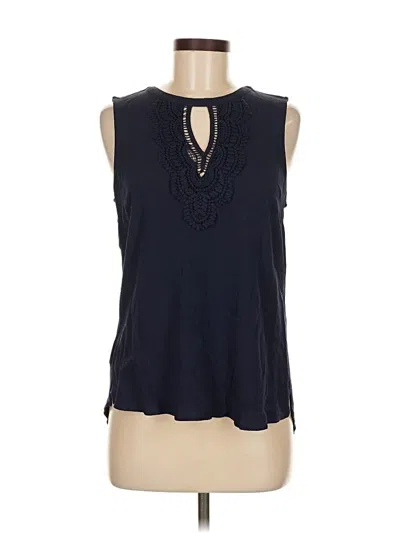 Pre-owned Daniel Rainn Sleeveless Blouse In Blue