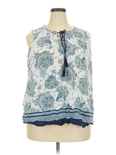 Pre-owned Daniel Rainn Sleeveless Blouse In Blue