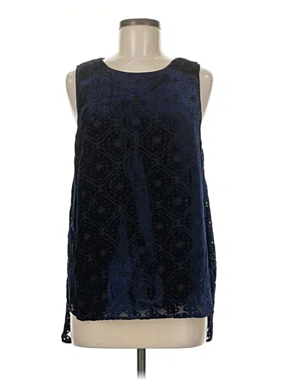 Pre-owned Daniel Rainn Sleeveless Blouse In Blue