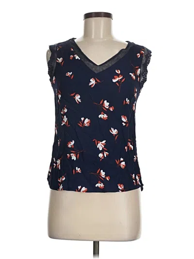 Pre-owned Daniel Rainn Sleeveless Blouse In Blue