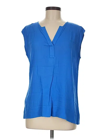 Pre-owned Daniel Rainn Sleeveless Blouse In Blue