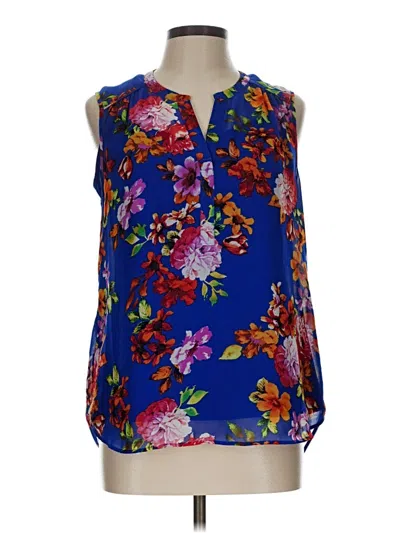 Pre-owned Daniel Rainn Sleeveless Blouse In Blue