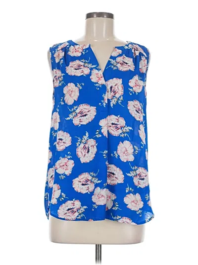 Pre-owned Daniel Rainn Sleeveless Blouse In Blue