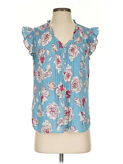 Pre-owned Daniel Rainn Sleeveless Blouse In Blue