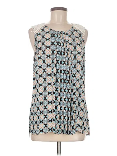 Pre-owned Daniel Rainn Sleeveless Blouse In Blue
