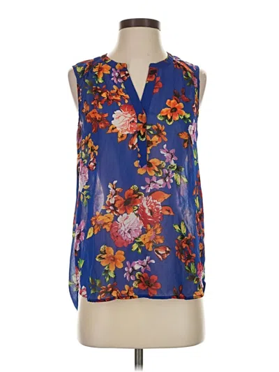 Pre-owned Daniel Rainn Sleeveless Blouse In Blue