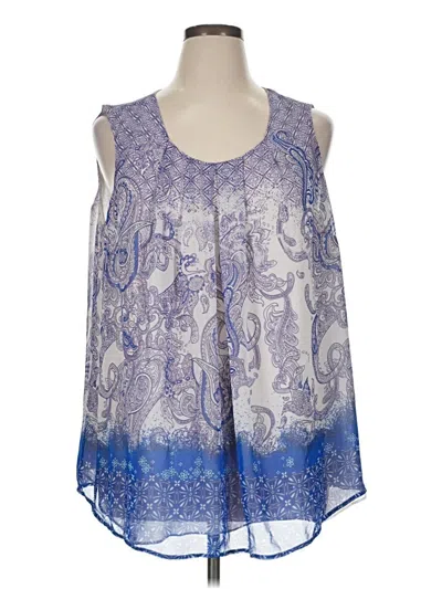 Pre-owned Daniel Rainn Sleeveless Blouse In Blue