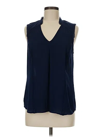 Pre-owned Daniel Rainn Sleeveless Blouse In Blue