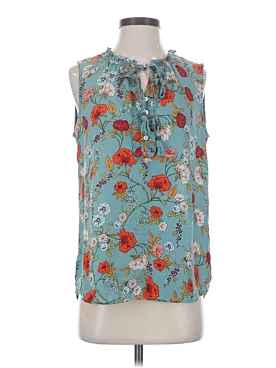 Pre-owned Daniel Rainn Sleeveless Blouse In Blue