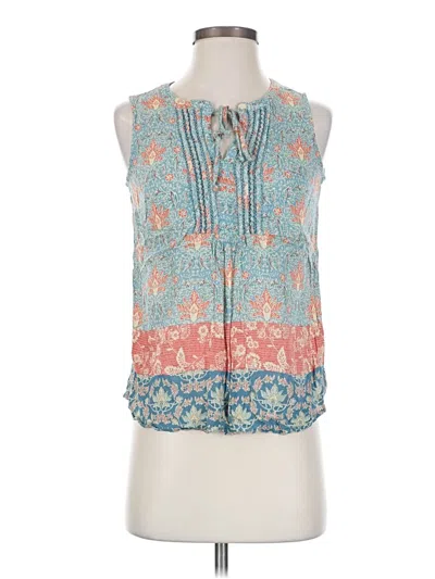 Pre-owned Daniel Rainn Sleeveless Blouse In Blue