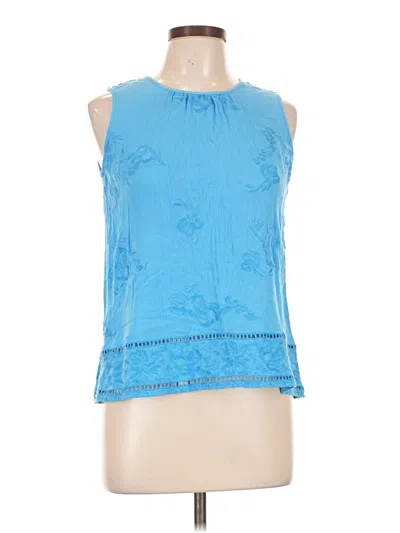 Pre-owned Daniel Rainn Sleeveless Blouse In Blue