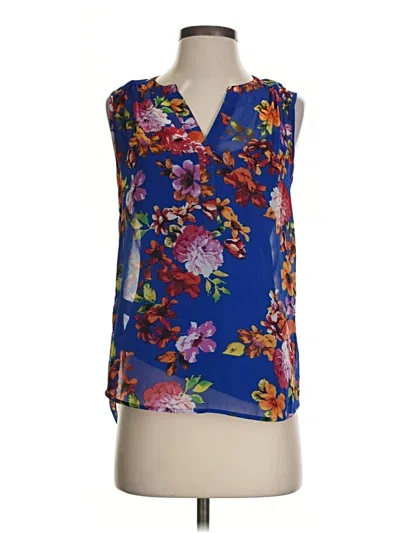 Pre-owned Daniel Rainn Sleeveless Blouse In Blue