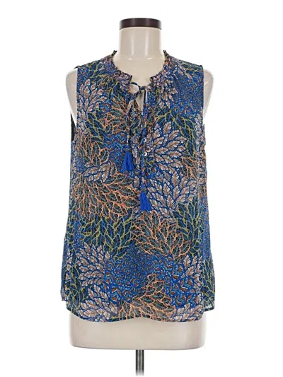 Pre-owned Daniel Rainn Sleeveless Blouse In Blue