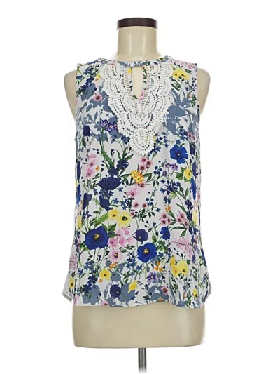 Pre-owned Daniel Rainn Sleeveless Blouse In Blue