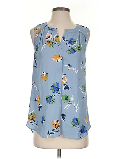 Pre-owned Daniel Rainn Sleeveless Blouse In Blue