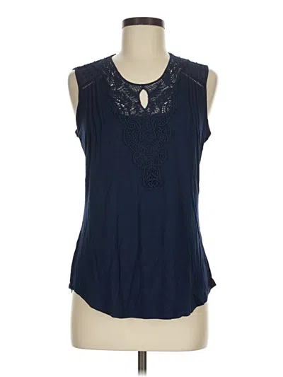 Pre-owned Daniel Rainn Sleeveless Blouse In Blue