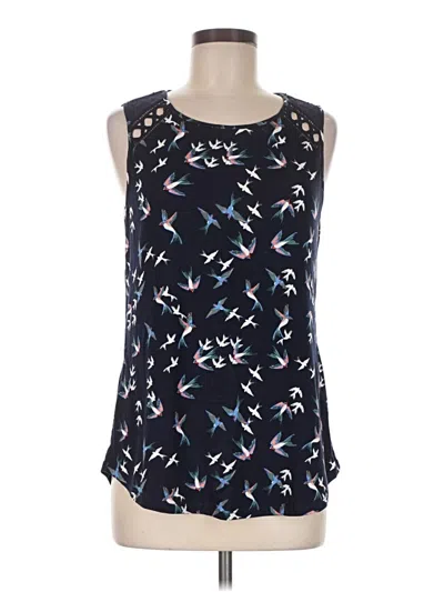 Pre-owned Daniel Rainn Sleeveless Blouse In Blue