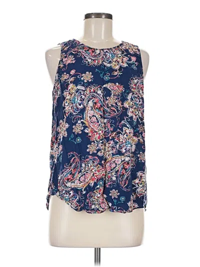 Pre-owned Daniel Rainn Sleeveless Blouse In Blue
