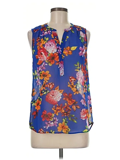Pre-owned Daniel Rainn Sleeveless Blouse In Blue