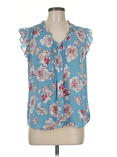 Pre-owned Daniel Rainn Sleeveless Blouse In Blue