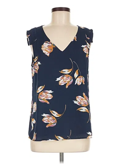 Pre-owned Daniel Rainn Sleeveless Blouse In Blue